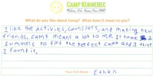 Kennebecer Answers a Camp FAQ About What Camp Means to Him