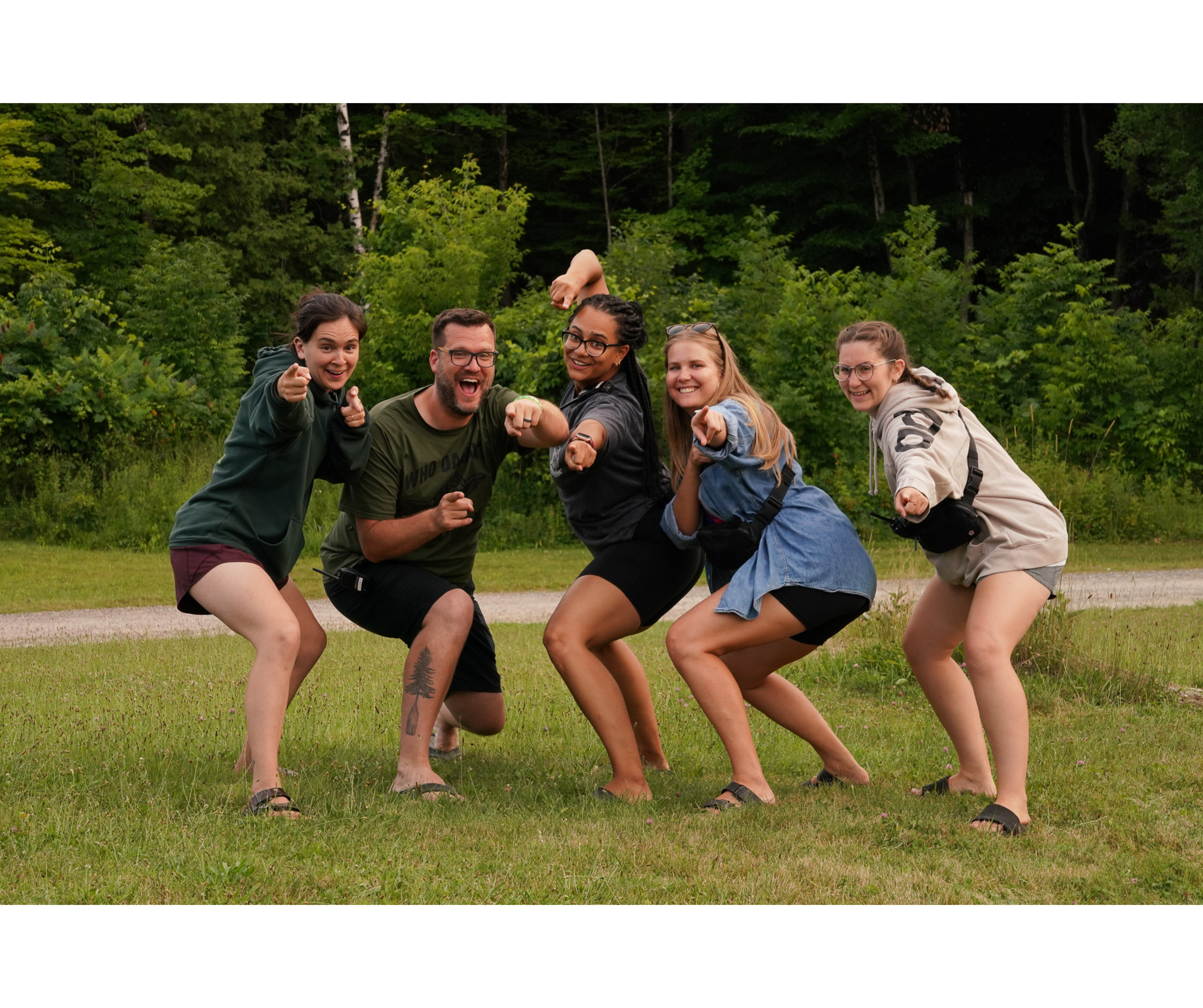 Rob, Alex, Latashia, Swag and Leah posing for the camera